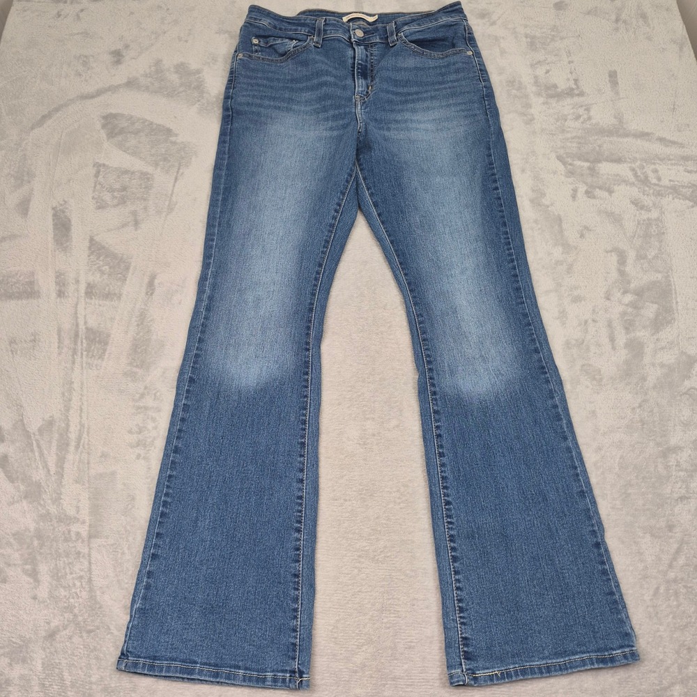 Levis 725 High Rise Bootcut Jeans Womens 31 Blue Medium Wash Stretch Denim